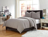 Trent 3-pc King Coverlet/Duvet Set in Gray - Furniture Max (Falls Church,VA) *