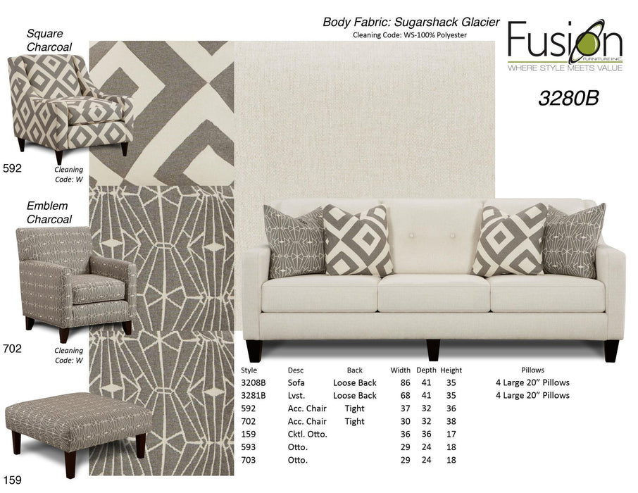 3280 SUGARSHACK GLACIER (REVOUTION) SOFA - Furniture Max (Falls Church,VA) *