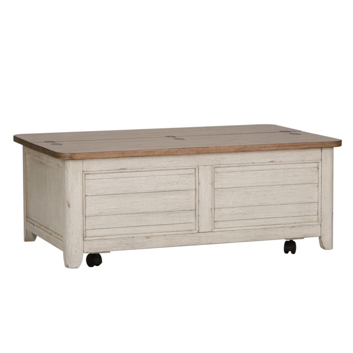 Liberty Farmhouse Reimagined Storage Trunk in Antique White - Furniture Max (Falls Church,VA) *