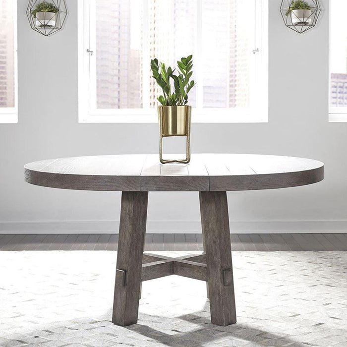 Liberty Furniture Modern Farmhouse Round Dining Table in Dusty Charcoal - Furniture Max (Falls Church,VA) *