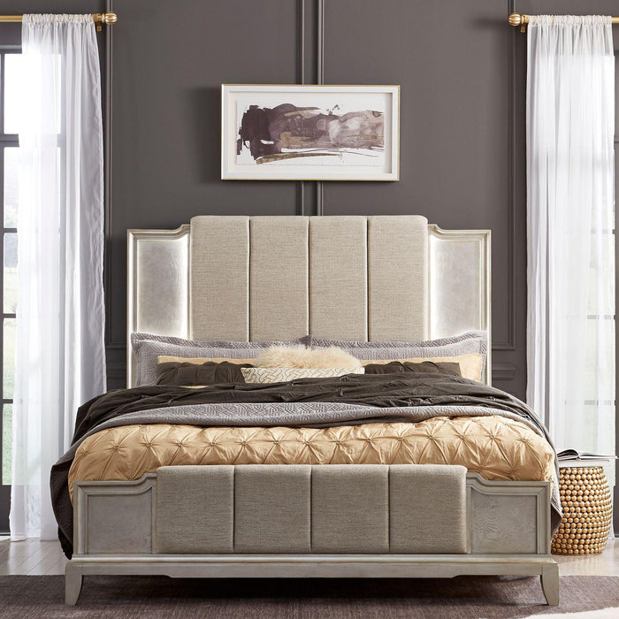 Liberty Furniture Montage King Upholstered Bed in Platinum - Furniture Max (Falls Church,VA) *