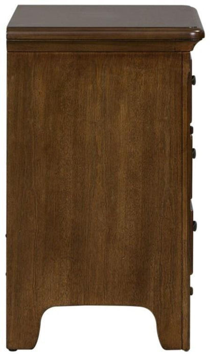 Liberty Furniture Saddlebrook 3 Drawer Nightstand in Tobacco Brown - Furniture Max (Falls Church,VA) *