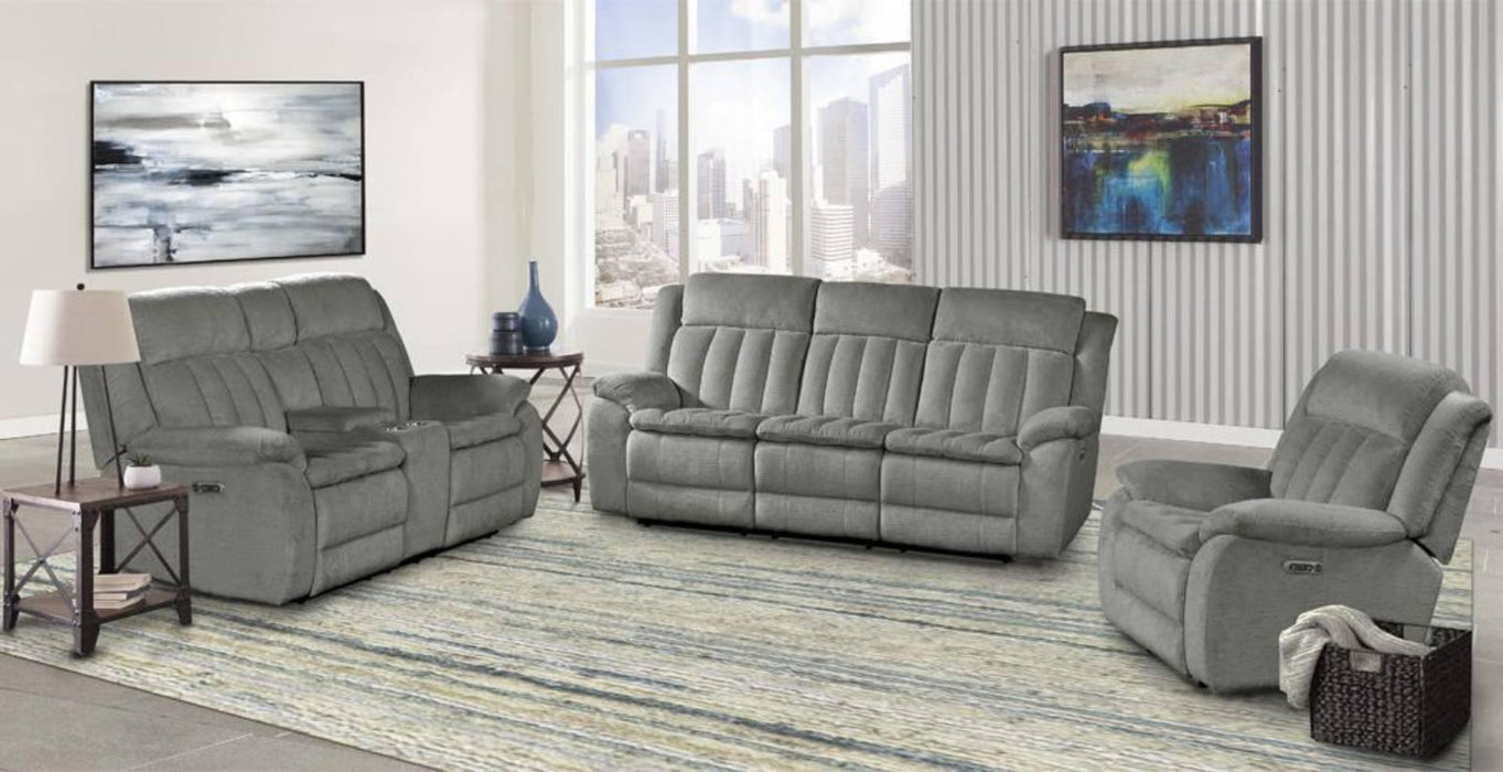 Parker House Furniture Cuddler Power Console Loveseat in Laurel Dove - Furniture Max (Falls Church,VA) *