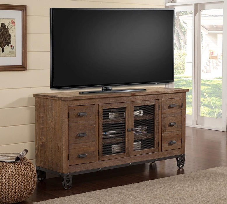 Parker House Lapaz 63 in. TV Console in Rustic Worn Pine - Furniture Max (Falls Church,VA) *