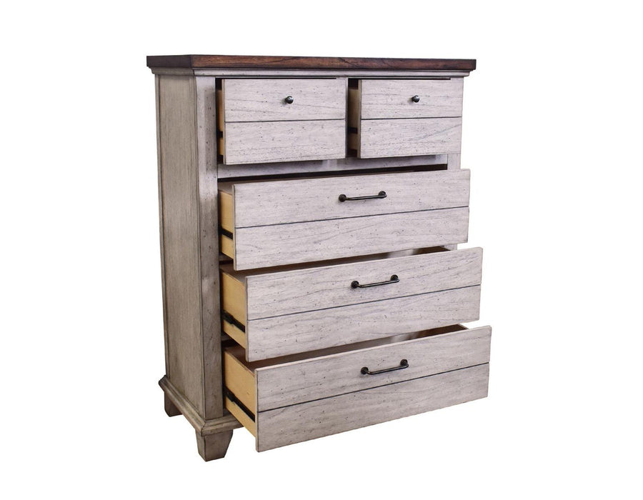 Steve Silver Bear Creek 5 Drawer Chest in White Smoke - Furniture Max (Falls Church,VA) *