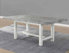 Steve Silver Canova Gray Marble Top Dining Table in Cathedral White - Furniture Max (Falls Church,VA) *