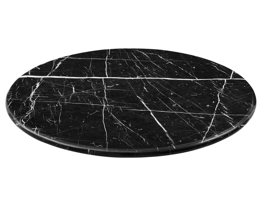 Steve Silver Colfax Round Black Marquina Marble Top Dining Table in Black - Furniture Max (Falls Church,VA) *