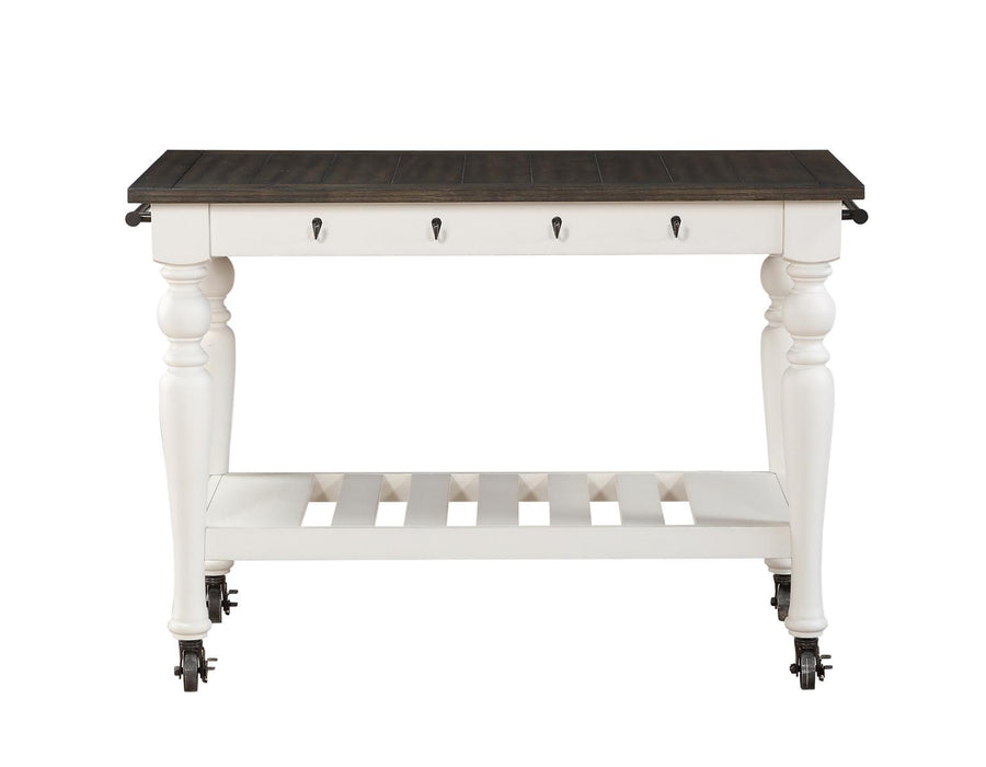 Steve Silver Joanna Kitchen Cart in Two-tone Ivory and Mocha - Furniture Max (Falls Church,VA) *