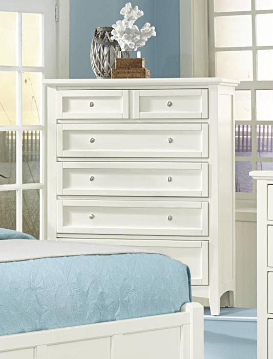 Vaughan-Basset Bonanza 5-Drawer Chest in White - Furniture Max (Falls Church,VA) *