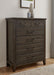 Vaughan-Bassett Passageways Charleston Brown 5 Drawer Chest in Dark Brown - Furniture Max (Falls Church,VA) *