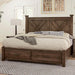 Vaughan-Bassett Cool Rustic King Barndoor X Headboard with Storage Footboard Bed in Mink - Furniture Max (Falls Church,VA) *