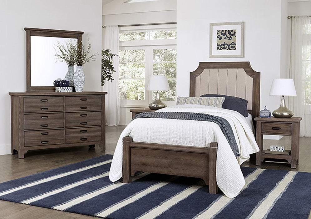 Vaughan-Bassett Bungalow Full Upholstered Bed in Folkstone - Furniture Max (Falls Church,VA) *