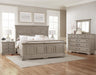 Vaughan-Bassett Heritage Queen Mansion Bed in Greystone - Furniture Max (Falls Church,VA) *